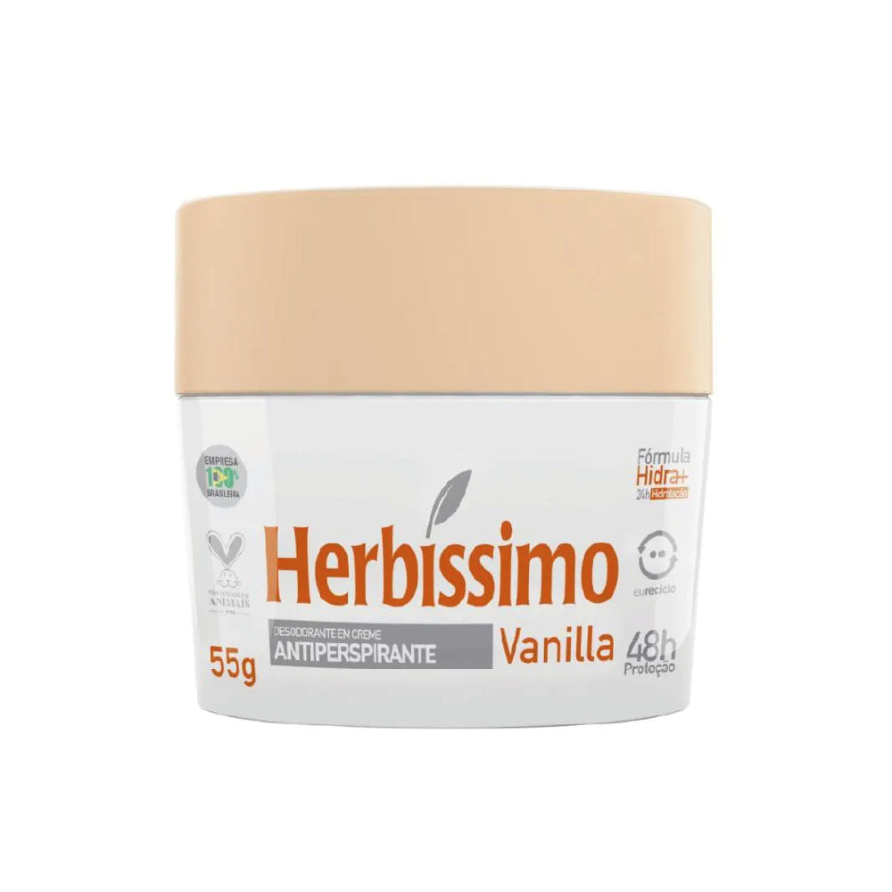 HERBÍSSIMO VANILLA ANTIPERSPIRANT CREAM DEODORANT 55G