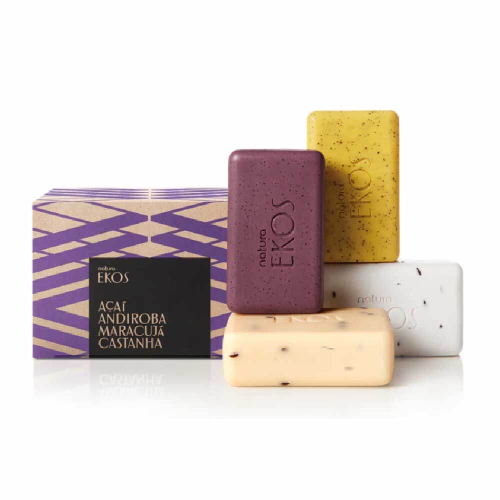 NATURA EKOS EXFOLIATING ASSORTED BAR SOAP 400G