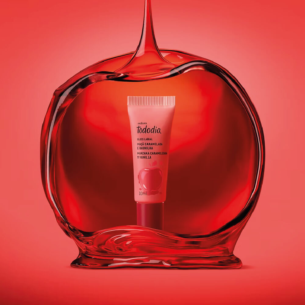 NATURA TODODIA CARAMELIZED APPLE AND VANILLA LIP GLOSS 10ML