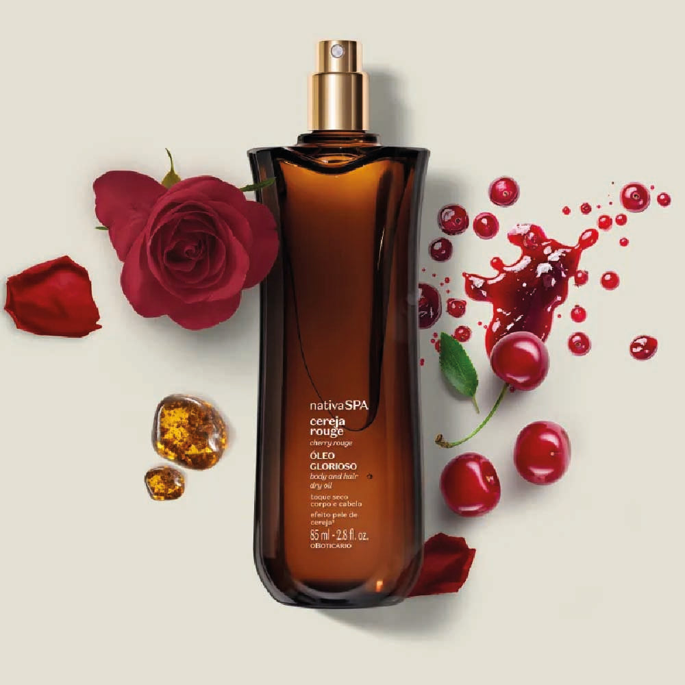 O BOTICARIO NATIVA SPA CHERRY ROUGE BODY OIL 85ML