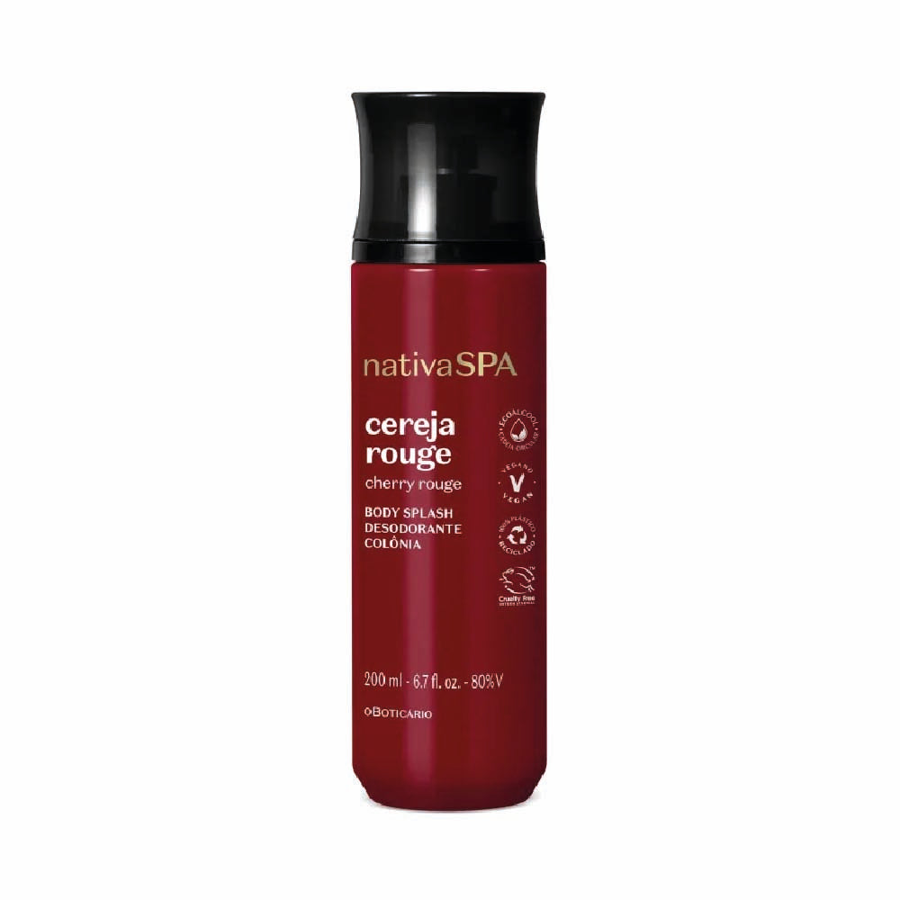 O BOTICARIO NATIVA SPA CHERRY ROUGE BODY SPLASH 200ML