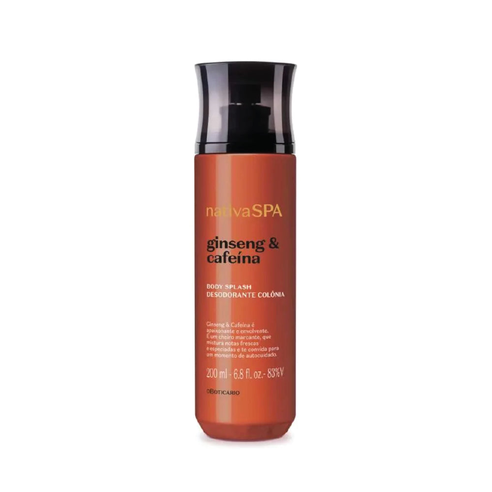 O BOTICARIO NATIVA SPA GINSENG & CAFFEINE BODY SPLASH 200ML