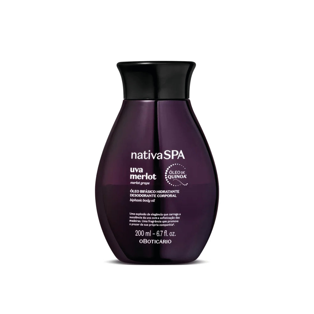 O BOTICARIO NATIVA SPA MERLOT GRAPE BIPHASE BODY OIL 200ML
