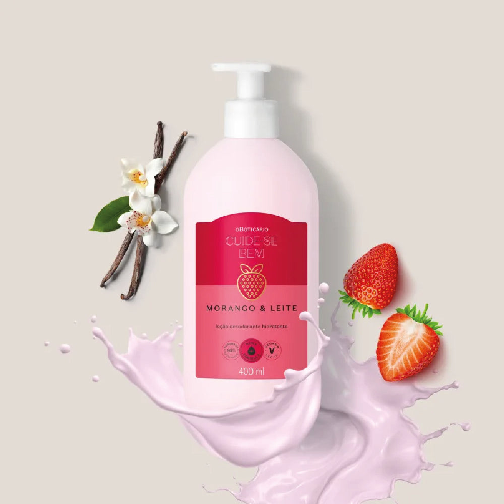 O BOTICÁRIO STRAWBERRY AND MILK BODY LOTION 400ML