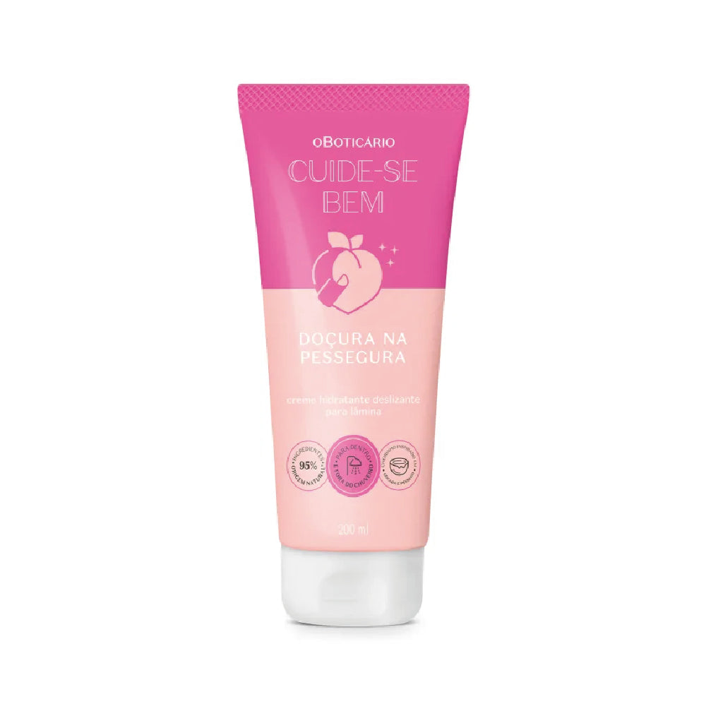 O BOTICARIO SWEET PEACH GLIDE-ON MOISTURISING SHAVE CREAM 200ML