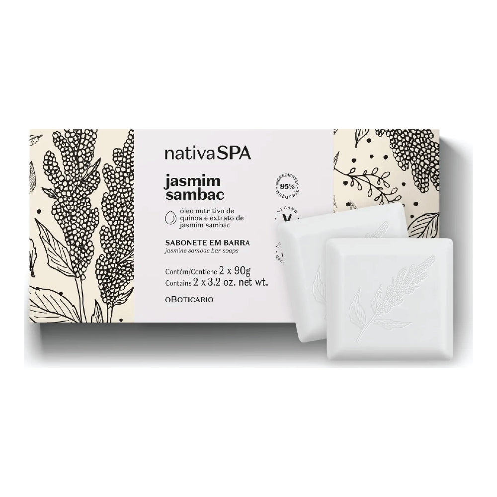 O BOTICARIO NATIVA SPA JASMINE SAMBAC BAR SOAP 180G
