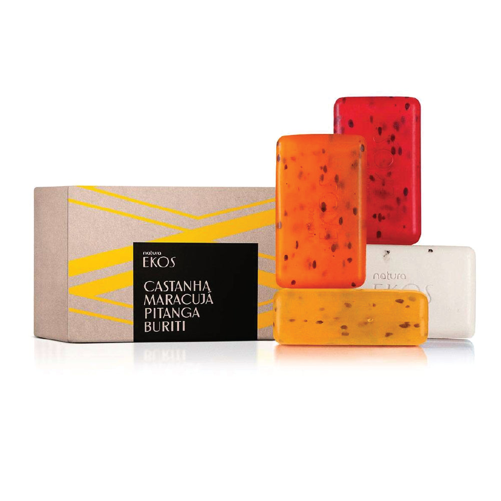 NATURA EKOS CREAMY AND EXFOLIANT ASSORTED BAR SOAP 400G