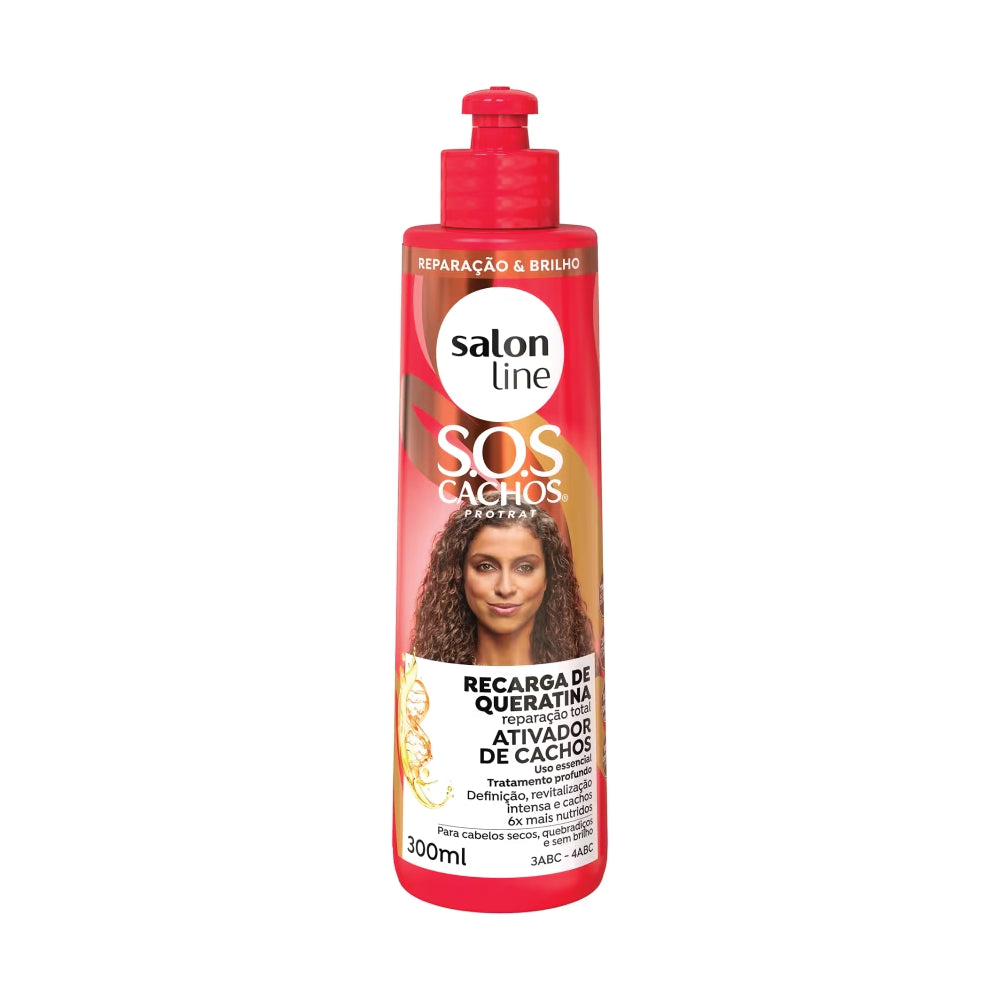 SALON LINE S.O.S CURLS - CURL ACTIVATOR WITH KERATIN TOTAL REPAIR 300ML