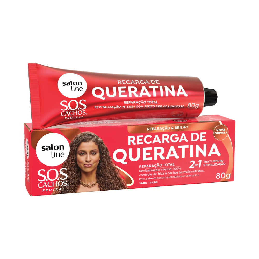 SALON LINE S.O.S CURLS - KERATIN SHOT TOTAL REPAIR 80G