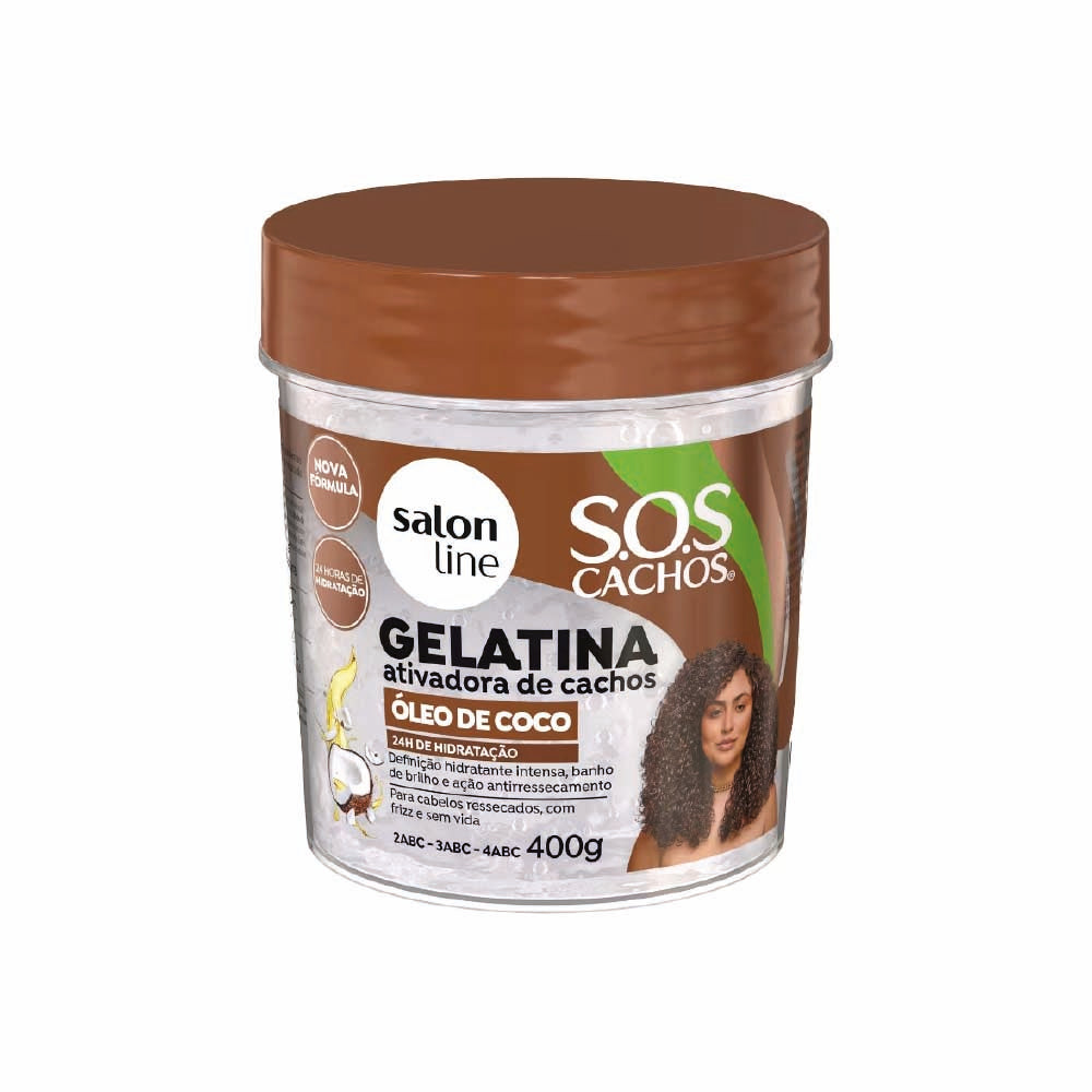 SALON LINE S.O.S CURLS COCONUT OIL HYDRATING CURL ACTIVATOR GEL 400G