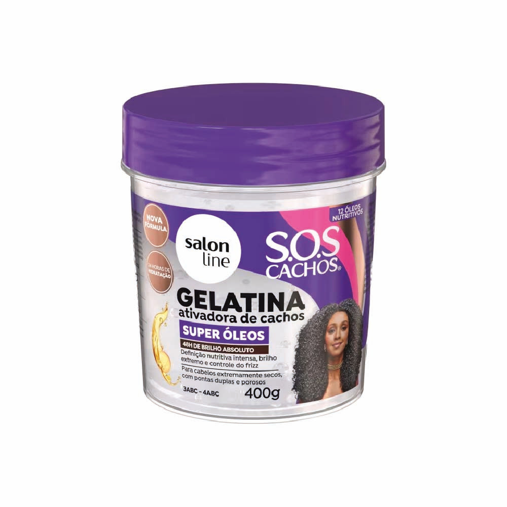 SALON LINE S.O.S CURLS SUPER OILS NUTRITION CURL ACTIVATOR GEL 400G