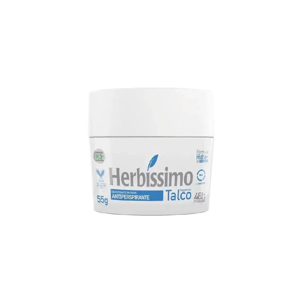HERBISSIMO TALC ANTIPERSPIRANT CREAM DEODORANT 55G