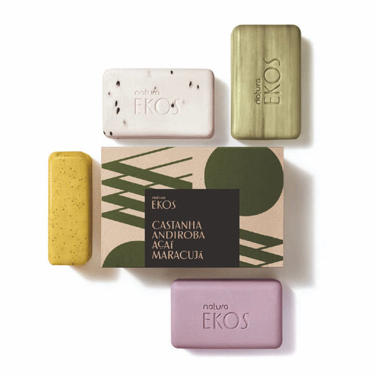 NATURA EKOS CREAMY AND EXFOLIANT ASSORTED BAR SOAP 400G