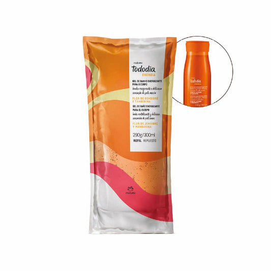 NATURA TODODIA GINGER FLOWER & TANGERINE ENERGIZING BODY WASH REFILL 300ML