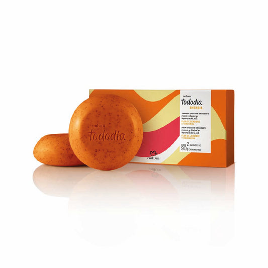 NATURA TODODIA GINGER FLOWER & TANGERINE EXFOLIATING BAR SOAP 180G