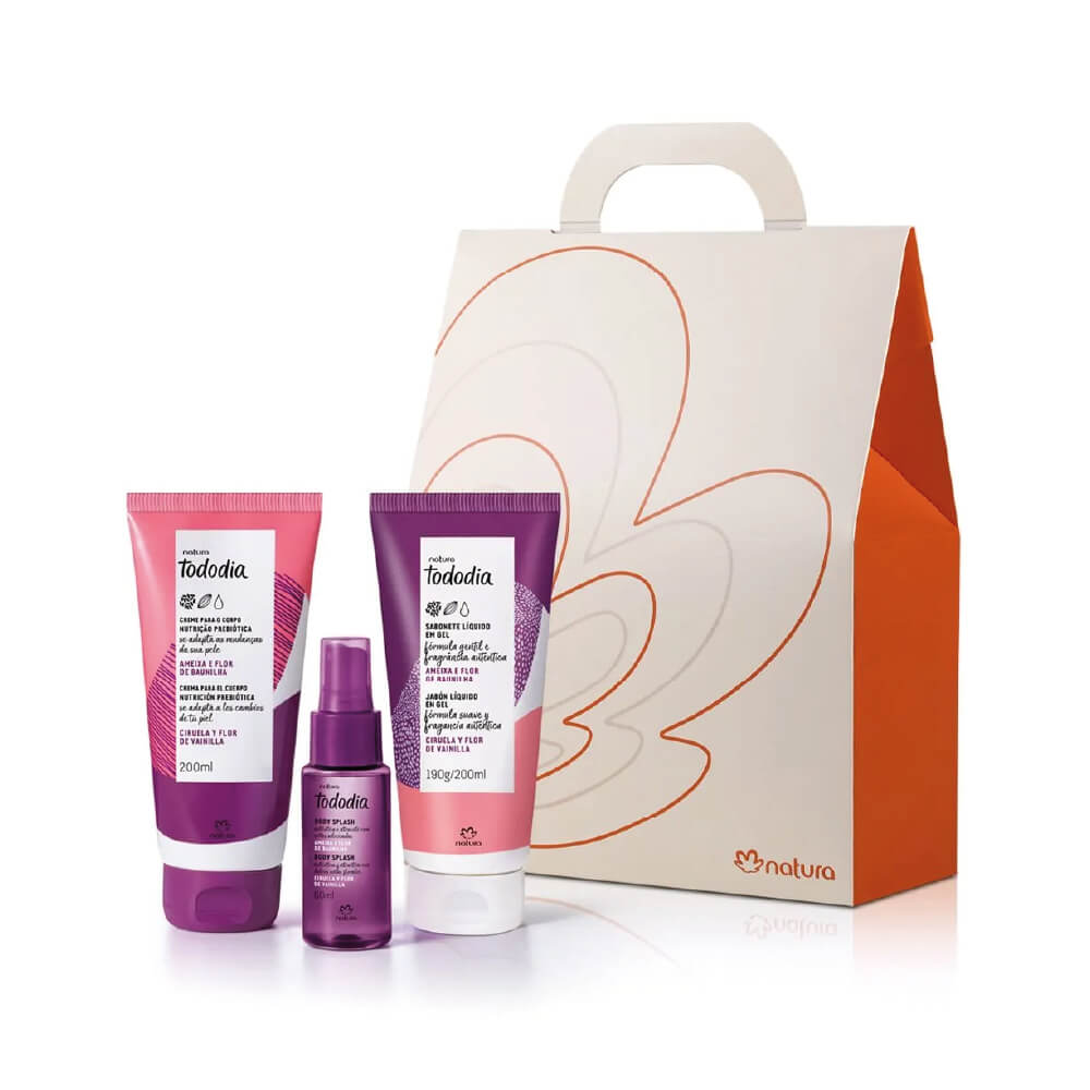 NATURA TODODIA PLUM & VANILLA FLOWER GIFT SET
