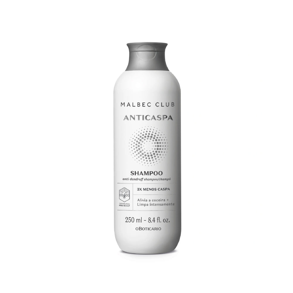 O BOTICARIO MALBEC CLUB ANTI-DANDRUFF SHAMPOO 250ML