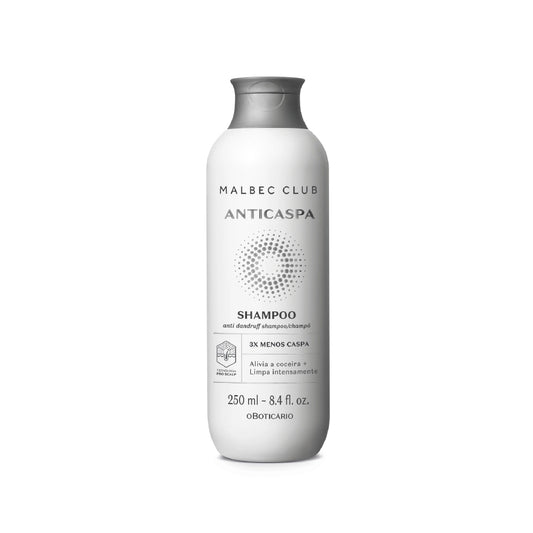 O BOTICARIO MALBEC CLUB ANTI-DANDRUFF SHAMPOO 250ML