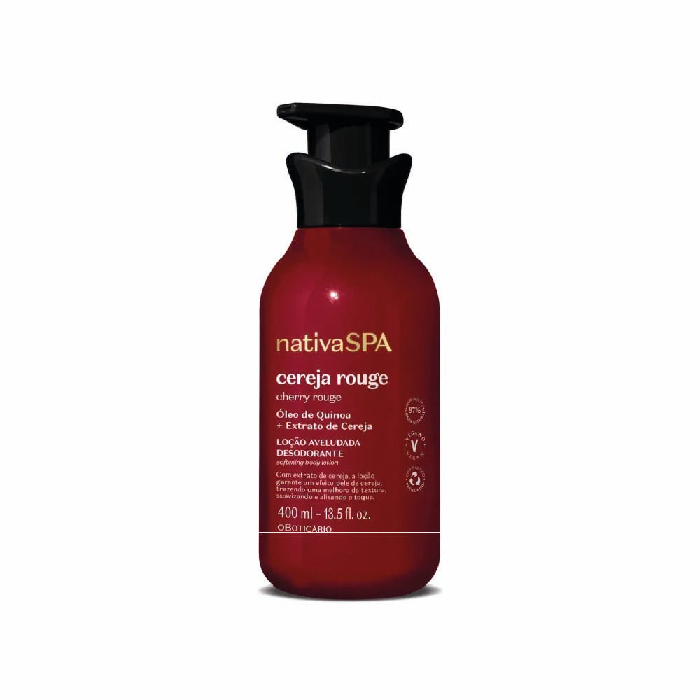 O BOTICARIO NATIVA SPA CHERRY ROUGE BODY LOTION 400ML