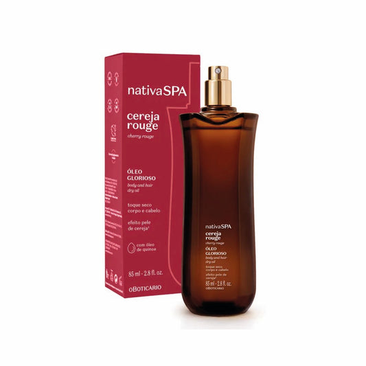 O BOTICARIO NATIVA SPA CHERRY ROUGE BODY OIL 85ML