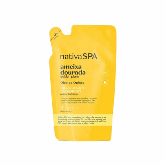 O BOTICARIO NATIVA SPA GOLDEN PLUM RADIANT BODY LOTION REFILL 400ML