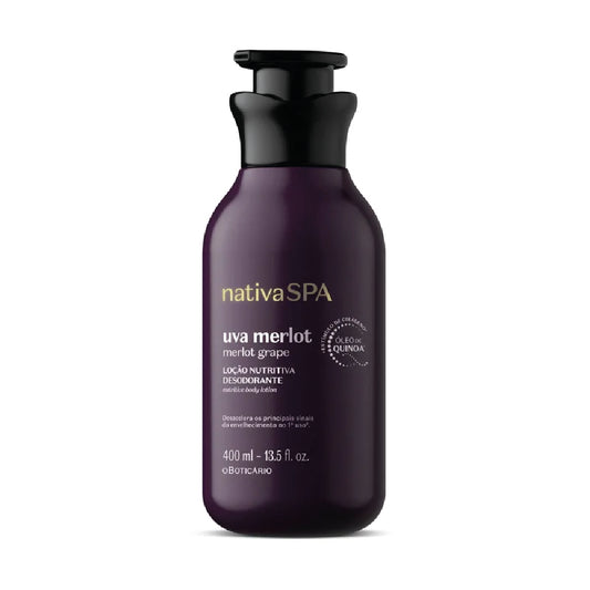 O BOTICARIO NATIVA SPA GRAPE MERLOT BODY LOTION 400ML