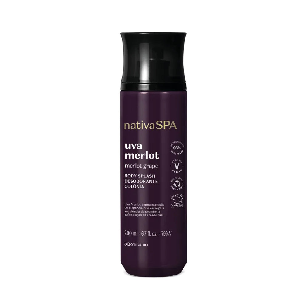 O BOTICARIO NATIVA SPA MERLOT GRAPE BODY SPLASH 200ML