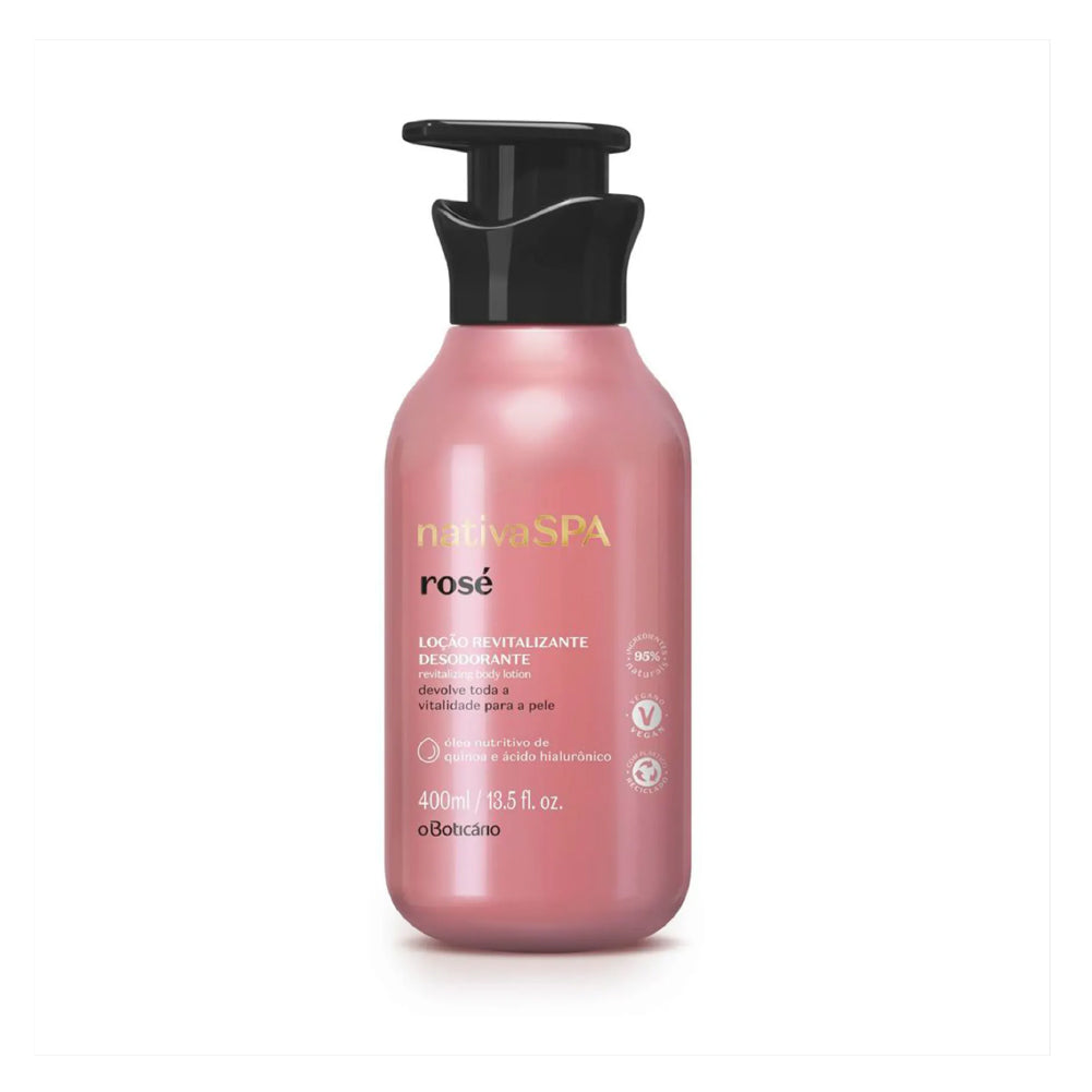 O BOTICARIO NATIVA SPA ROSÉ REVITALISING BODY LOTION 400ML