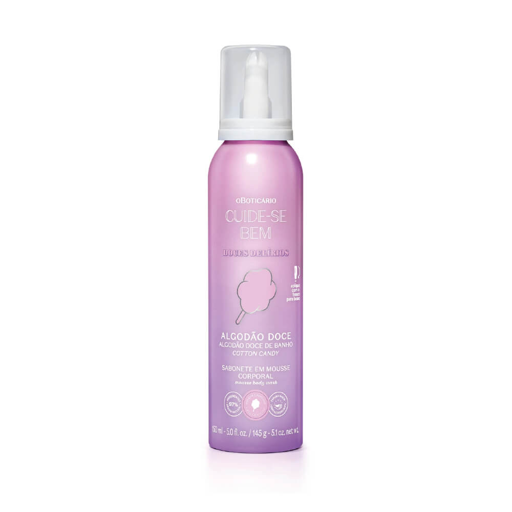 O BOTICÁRIO SWEET COTTON CANDY BODY WASH MOUSSE 150ML