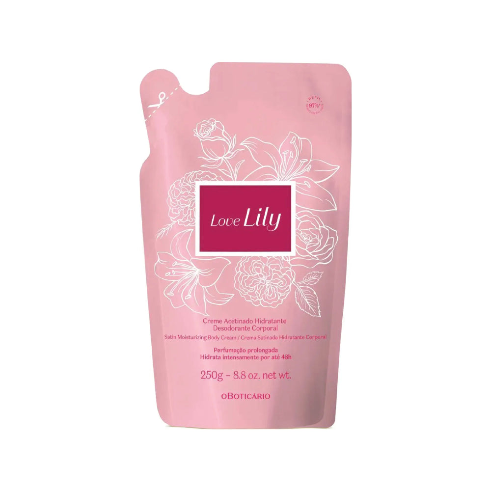 O BOTICARIO LILY LOVE BODY CREAM REFILL 250G