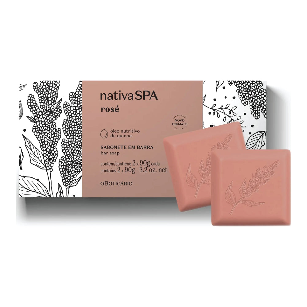 O BOTICARIO  NATIVA SPA ROSÉ BAR SOAP 180G