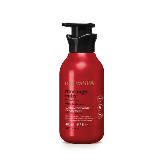 O BOTICARIO NATIVA RUBY STRAWBERRY ANTIOXIDANT BODY LOTION 400ML