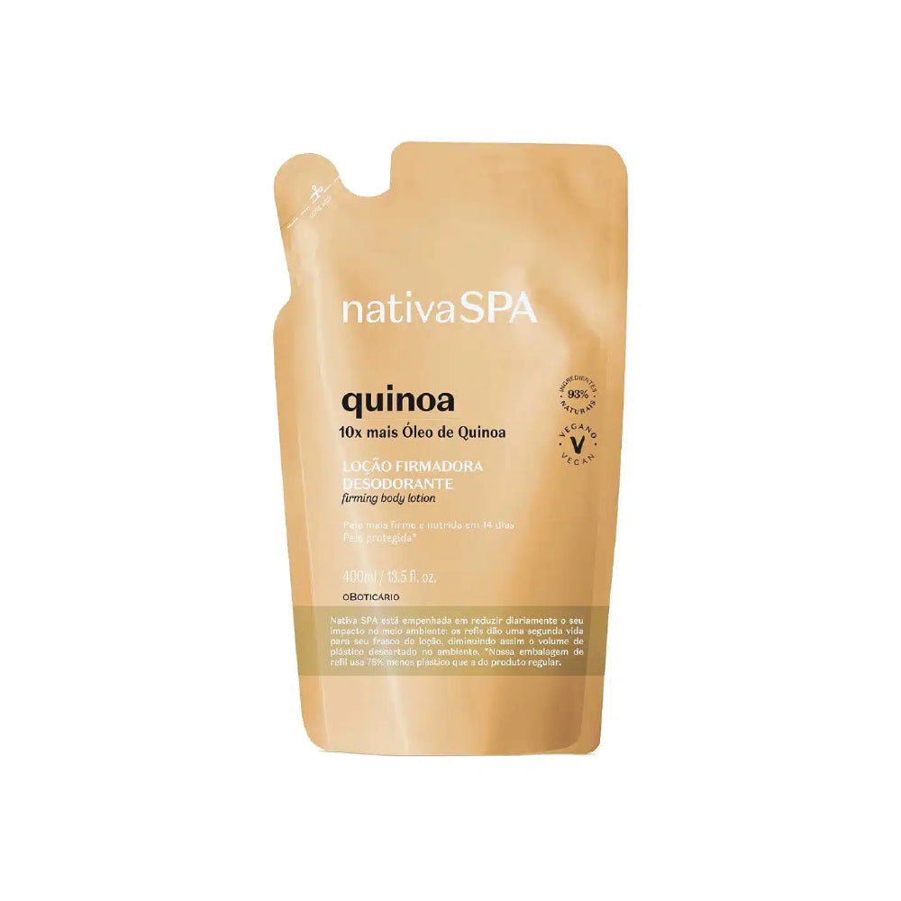 O BOTICARIO NATIVA SPA QUINOA FIRMING BODY LOTION REFILL 400ML