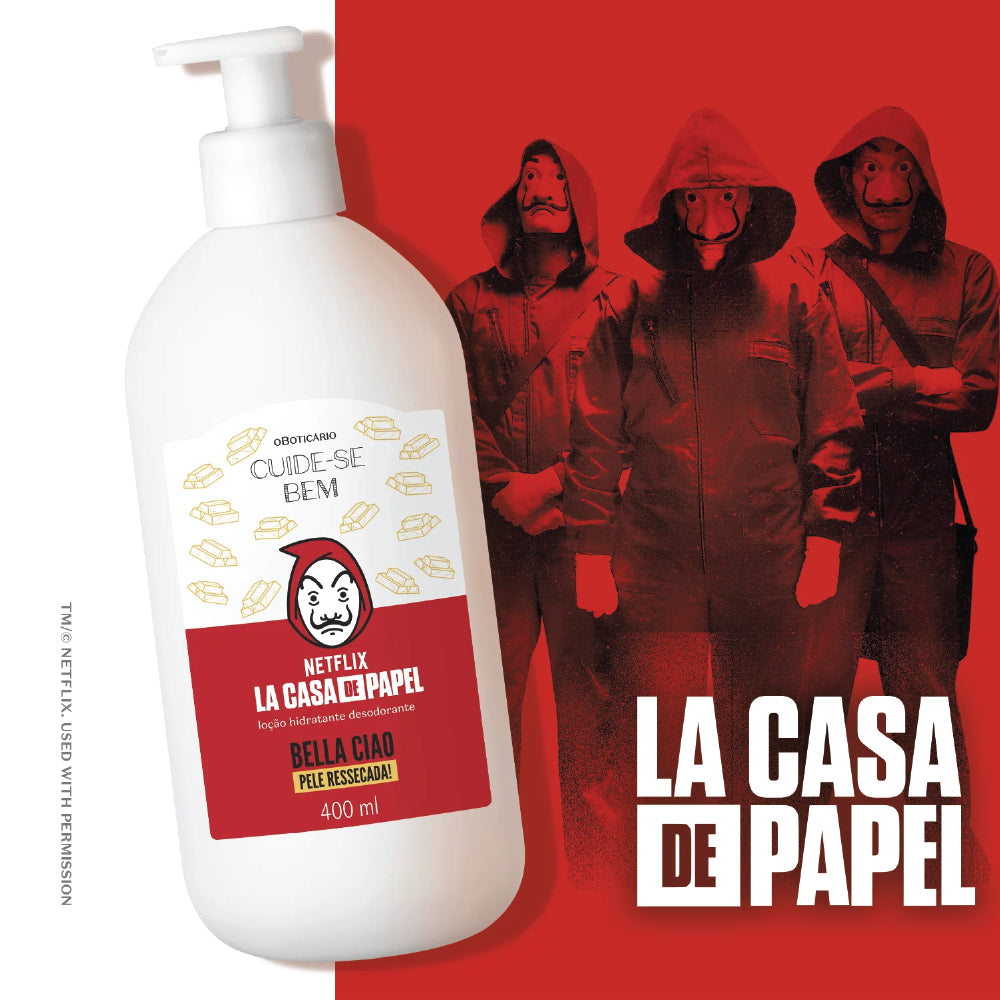 O BOTICARIO NETFLIX BELLA CIAO DRY SKIN BODY LOTION 400ML