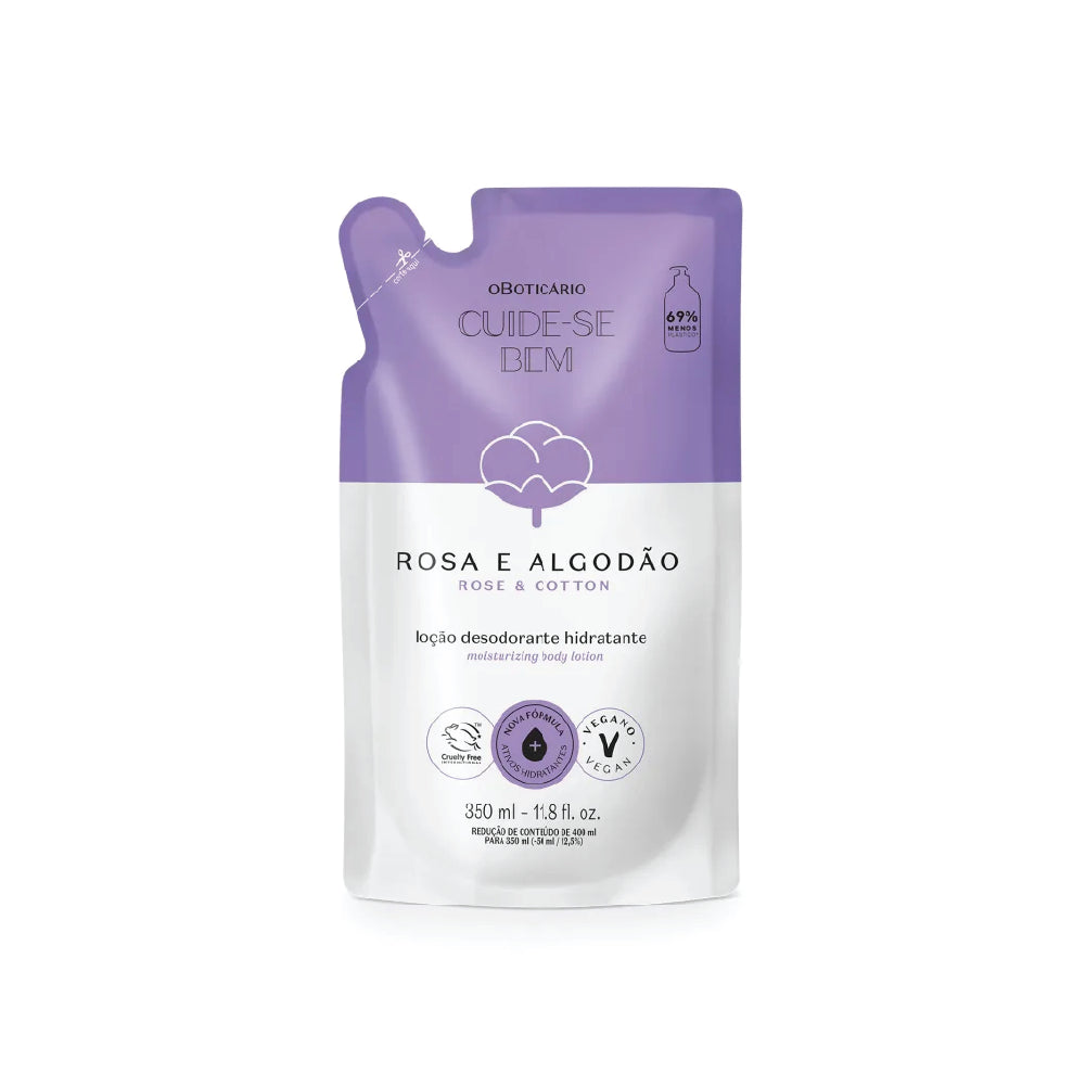 O BOTICARIO ROSE & COTTON BODY LOTION REFILL 350ML