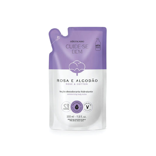 O BOTICARIO ROSE & COTTON BODY LOTION REFILL 350ML